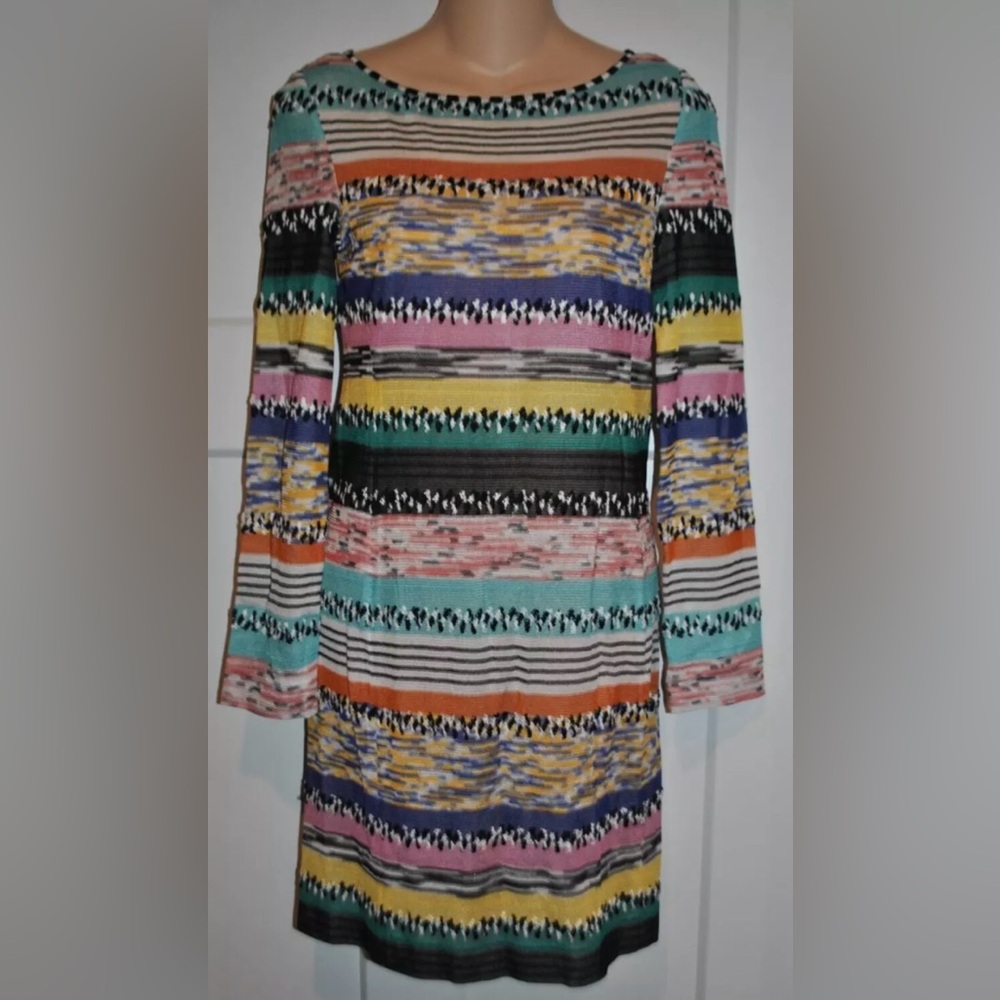 MISSONI Stripe Jacquard Semi Sheer Dress Poolside Cover Up size 40 (US 4) NWOT - Picture 2 of 12